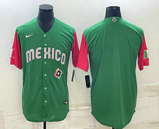Men's Mexico Baseball Blank 2023 Green World With Patch Classic Stitched Jersey,We sell and wholesale Men's Mexico Baseball Blank 2023 Green World With Patch Classic Stitched Jersey on line form chian!